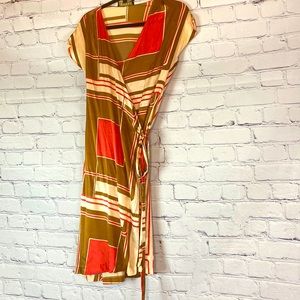 Nicole Miller 100% silk wrap dress